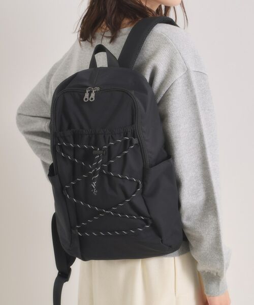 ITS'DEMO / イッツデモ リュック・バックパック | 【8ポケット】撥水レースアップリュック（ブラック(019)）