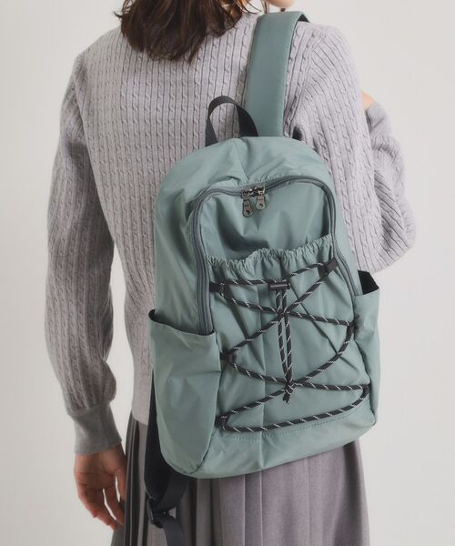 ITS'DEMO / イッツデモ リュック・バックパック | 【8ポケット】撥水レースアップリュック（グリーン(022)）