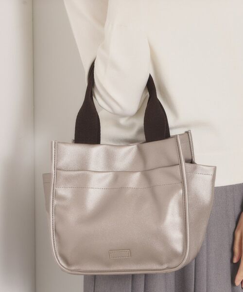ITS'DEMO / イッツデモ トートバッグ | 合皮サイドポケットミニトート（ブロンズ(008)）