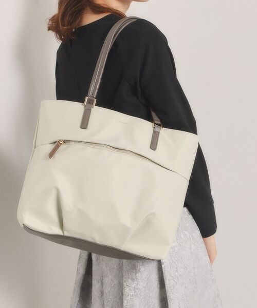 ITS'DEMO / イッツデモ トートバッグ | 【収納アドバイザー監修】合皮コンビA4トート（アイボリー(004)）