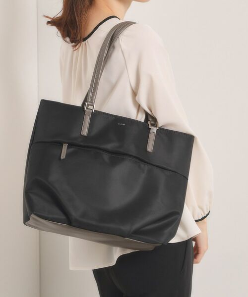 ITS'DEMO / イッツデモ トートバッグ | 【収納アドバイザー監修】合皮コンビA4トート（ブラック(019)）