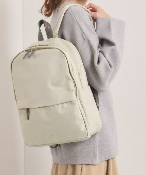 ITS'DEMO / イッツデモ リュック・バックパック | 【収納アドバイザー監修】合皮コンビリュック（アイボリー(004)）