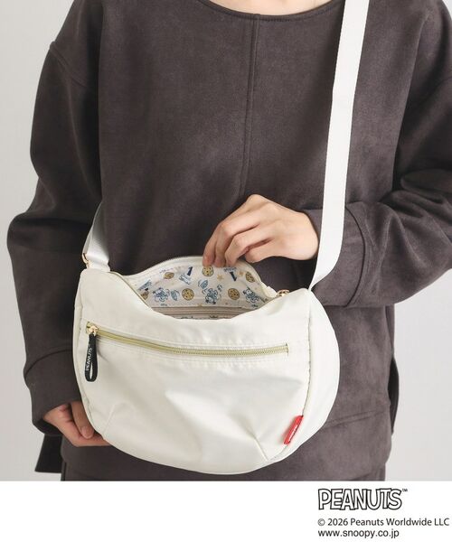 ITS'DEMO / イッツデモ ショルダーバッグ | ＜PEANUTS＞裏地総柄ミニショルダー（アイボリー(004)）