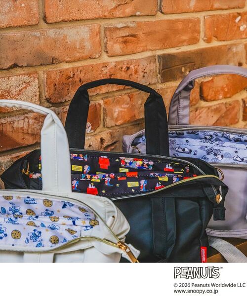 ITS'DEMO / イッツデモ トートバッグ | ＜PEANUTS＞裏地総柄2WAYトート | 詳細1