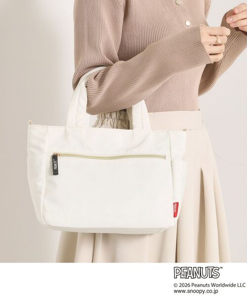 ITS'DEMO / イッツデモ トートバッグ | ＜PEANUTS＞裏地総柄2WAYトート（アイボリー(004)）