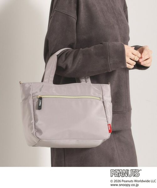 ITS'DEMO / イッツデモ トートバッグ | ＜PEANUTS＞裏地総柄2WAYトート（グレー(012)）
