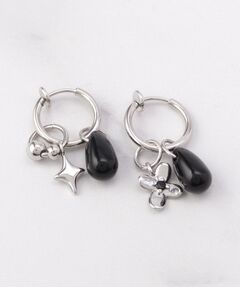 ITS'DEMO / イッツデモ ピアス・イヤリング | ニュアンスフラワーチャームイヤリング