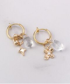 ITS'DEMO / イッツデモ ピアス・イヤリング | ニュアンスフラワーチャームイヤリング