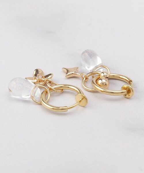 ITS'DEMO / イッツデモ ピアス・イヤリング | ニュアンスフラワーチャームイヤリング | 詳細2