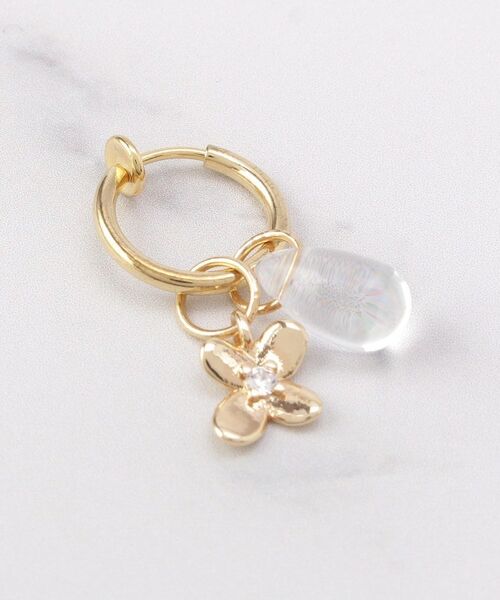 ITS'DEMO / イッツデモ ピアス・イヤリング | ニュアンスフラワーチャームイヤリング | 詳細4