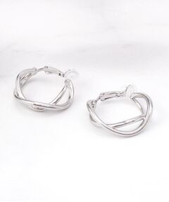 ITS'DEMO / イッツデモ ピアス・イヤリング | クロスラインフープイヤリング