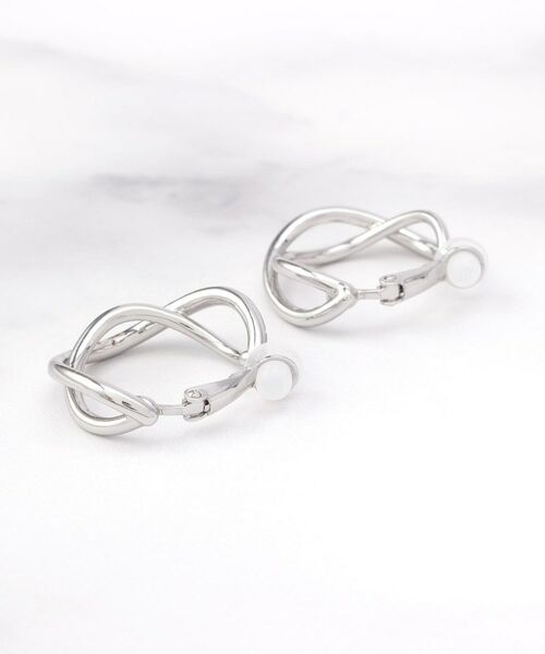ITS'DEMO / イッツデモ ピアス・イヤリング | クロスラインフープイヤリング | 詳細2