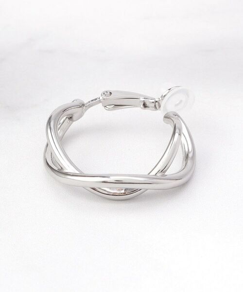 ITS'DEMO / イッツデモ ピアス・イヤリング | クロスラインフープイヤリング | 詳細3