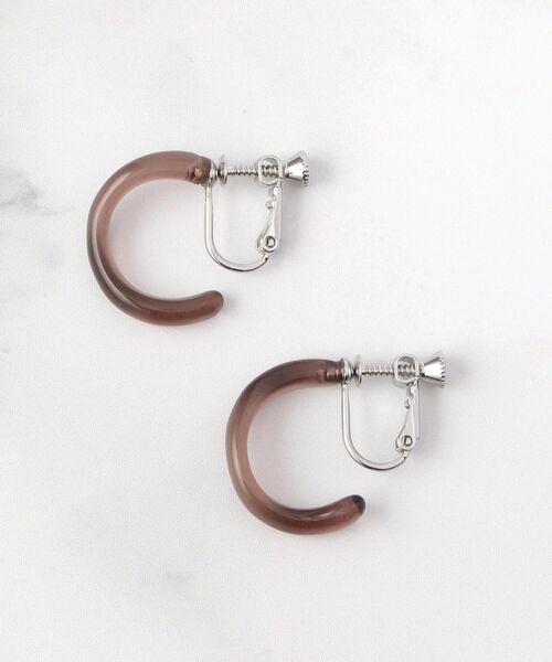 ITS'DEMO / イッツデモ ピアス・イヤリング | カーヴィーカラーフープイヤリング（シルバー(006)）