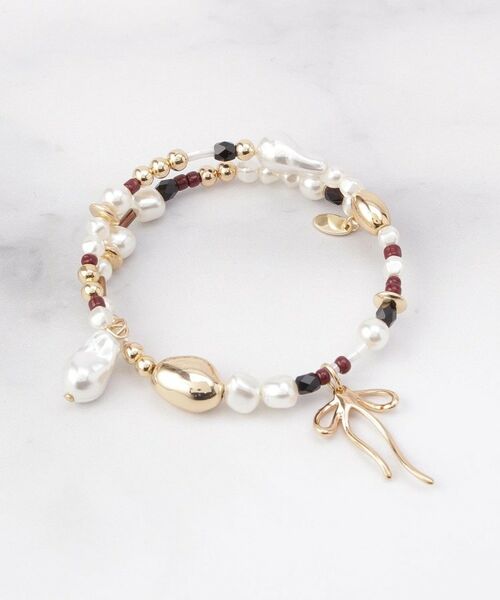 ITS'DEMO / イッツデモ ブレスレット・バングル | マルチビーズバングル（モカブラウン(042)）