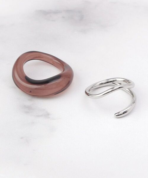 ITS'DEMO / イッツデモ リング | カーヴィーカラーリング（シルバー(006)）