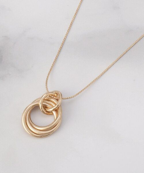 ITS'DEMO / イッツデモ ネックレス・ペンダント・チョーカー | 連リングスライドネックレス（ゴールド(107)）