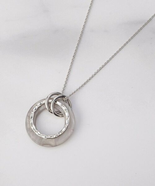 ITS'DEMO / イッツデモ ネックレス・ペンダント・チョーカー | プラリングスライドネックレス（シルバー(006)）