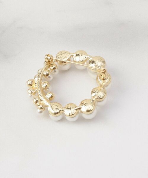 ITS'DEMO / イッツデモ ブローチ・コサージュ | 【入卒】パール調サークルブローチ | 詳細2