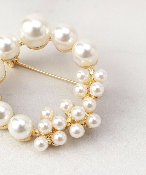 ITS'DEMO / イッツデモ ブローチ・コサージュ | 【入卒】パール調サークルブローチ | 詳細3