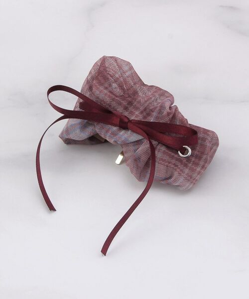 ITS'DEMO / イッツデモ ヘアアクセサリー | チェックくしゅヘアフック（レッド(060)）