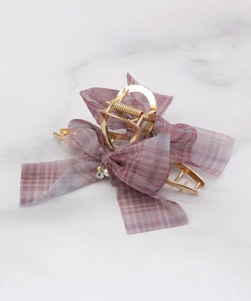 ITS'DEMO / イッツデモ ヘアアクセサリー | チェックリボンバンス | 詳細1