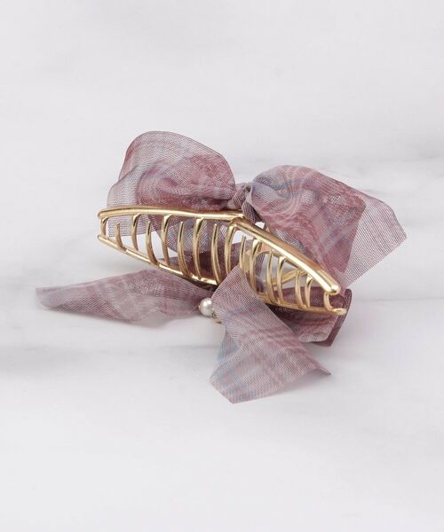 ITS'DEMO / イッツデモ ヘアアクセサリー | チェックリボンバンス | 詳細3