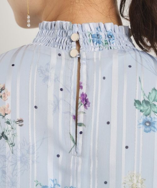 ITS'DEMO / イッツデモ シャツ・ブラウス | 【手洗い可／セットアップ可】ラメストライプ花柄ブラウス | 詳細21