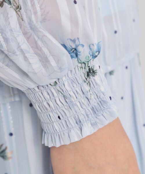 ITS'DEMO / イッツデモ シャツ・ブラウス | 【手洗い可／セットアップ可】ラメストライプ花柄ブラウス | 詳細23