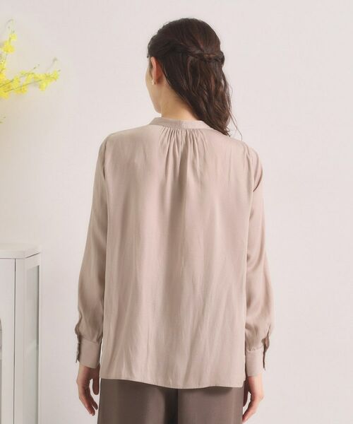 ITS'DEMO / イッツデモ シャツ・ブラウス | 【手洗い可】サテンティアードブラウス | 詳細23