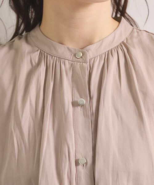 ITS'DEMO / イッツデモ シャツ・ブラウス | 【手洗い可】サテンティアードブラウス | 詳細24