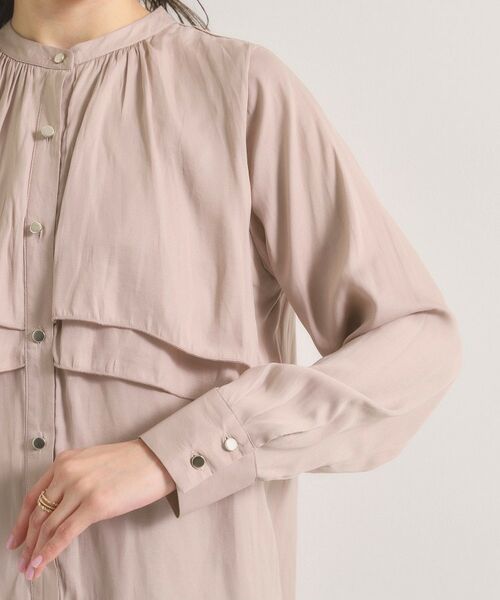 ITS'DEMO / イッツデモ シャツ・ブラウス | 【手洗い可】サテンティアードブラウス | 詳細25