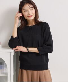 ITS'DEMO / イッツデモ ニット・セーター | 【繰り返し洗える／毛玉防止】タフニット リブ切替ニットプルオーバー