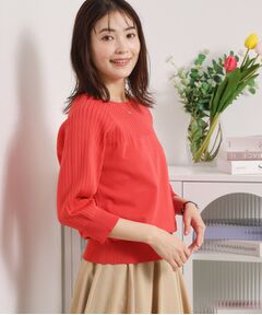 ITS'DEMO / イッツデモ ニット・セーター | 【繰り返し洗える／毛玉防止】タフニット リブ切替ニットプルオーバー