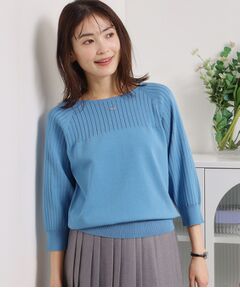ITS'DEMO / イッツデモ ニット・セーター | 【繰り返し洗える／毛玉防止】タフニット リブ切替ニットプルオーバー