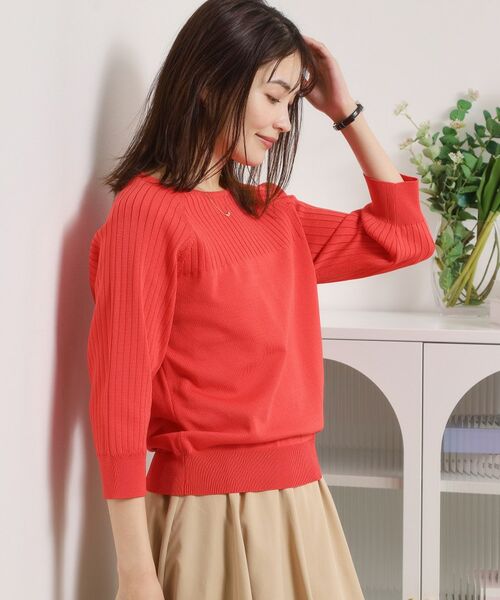 ITS'DEMO / イッツデモ ニット・セーター | 【繰り返し洗える／毛玉防止】タフニット リブ切替ニットプルオーバー | 詳細13