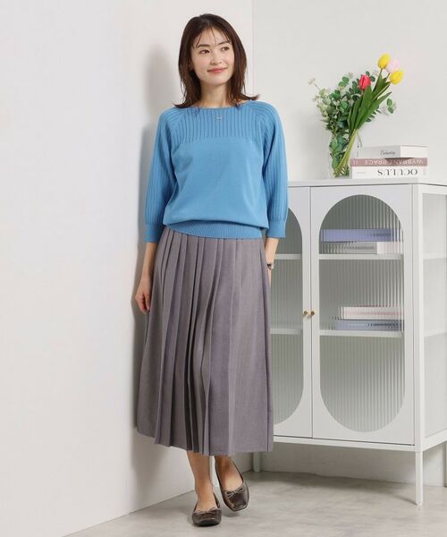 ITS'DEMO / イッツデモ ニット・セーター | 【繰り返し洗える／毛玉防止】タフニット リブ切替ニットプルオーバー | 詳細19