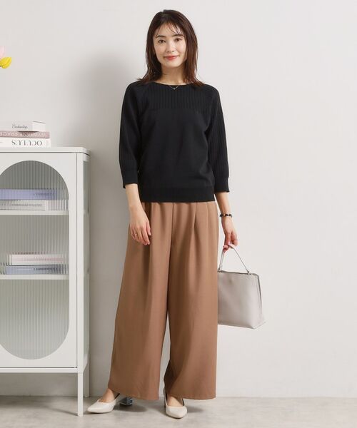 ITS'DEMO / イッツデモ ニット・セーター | 【繰り返し洗える／毛玉防止】タフニット リブ切替ニットプルオーバー | 詳細7