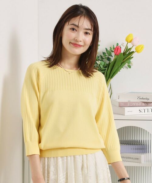 ITS'DEMO / イッツデモ ニット・セーター | 【繰り返し洗える／毛玉防止】タフニット リブ切替ニットプルオーバー | 詳細9