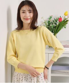 ITS'DEMO / イッツデモ ニット・セーター | 【繰り返し洗える／毛玉防止】タフニット 襟ぐり編地切替ニットプルオーバー