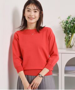 ITS'DEMO / イッツデモ ニット・セーター | 【繰り返し洗える／毛玉防止】タフニット 襟ぐり編地切替ニットプルオーバー