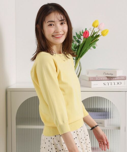 ITS'DEMO / イッツデモ ニット・セーター | 【繰り返し洗える／毛玉防止】タフニット 襟ぐり編地切替ニットプルオーバー | 詳細10