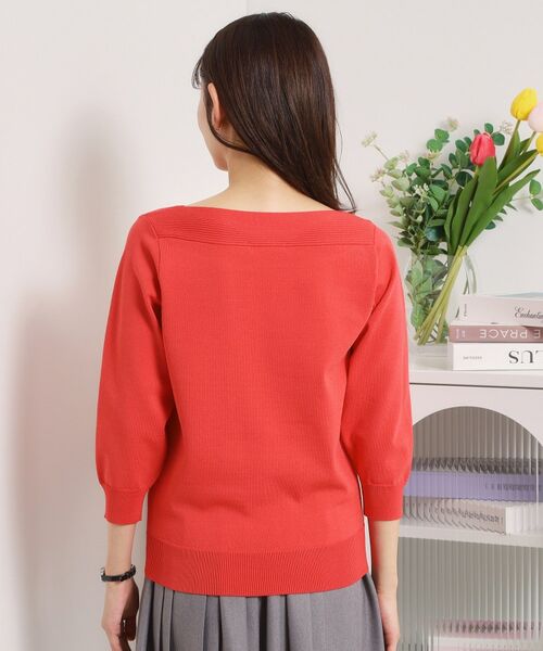 ITS'DEMO / イッツデモ ニット・セーター | 【繰り返し洗える／毛玉防止】タフニット 襟ぐり編地切替ニットプルオーバー | 詳細23