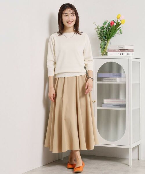 ITS'DEMO / イッツデモ ニット・セーター | 【繰り返し洗える／毛玉防止】タフニット 襟ぐり編地切替ニットプルオーバー | 詳細3