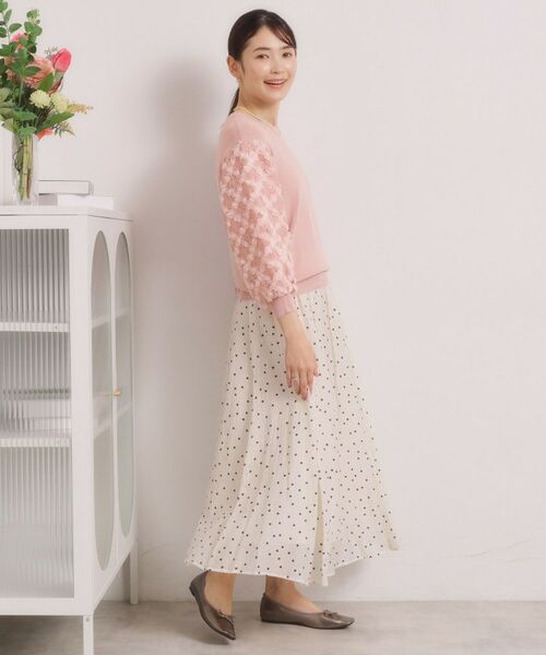 ITS'DEMO / イッツデモ ニット・セーター | 【手洗い可】立体チュールレース袖ニット | 詳細13