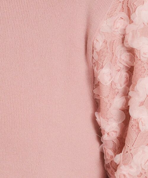 ITS'DEMO / イッツデモ ニット・セーター | 【手洗い可】立体チュールレース袖ニット | 詳細15