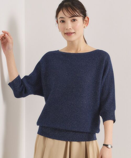 ITS'DEMO / イッツデモ ニット・セーター | ラメガーターニット（ネイビー(094)）