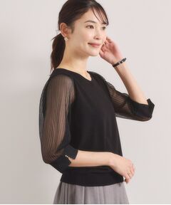 ITS'DEMO / イッツデモ ニット・セーター | 袖シアーニット