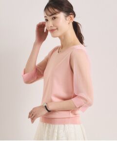 ITS'DEMO / イッツデモ ニット・セーター | 袖シアーニット