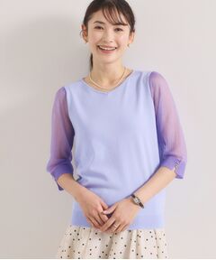 ITS'DEMO / イッツデモ ニット・セーター | 袖シアーニット